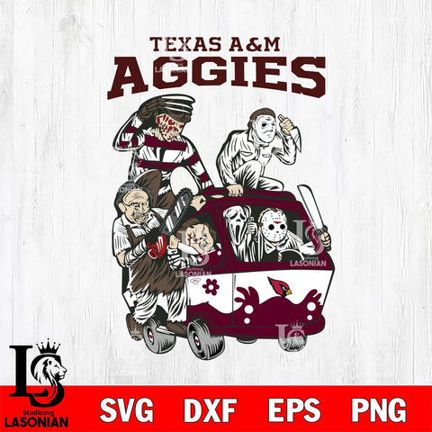 Texas A M Aggies Jason Voorhees Horror 10 Svg Eps Dxf Png File, NCAA svg, Digital Download, Instant Download