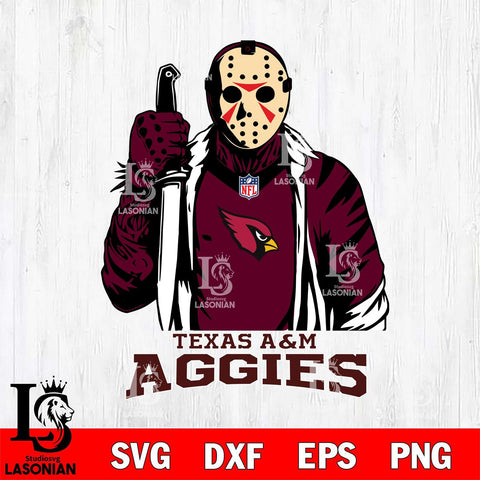 Texas A M Aggies Jason Voorhees Horror 3 Svg Eps Dxf Png File, NCAA svg, Digital Download, Instant Download