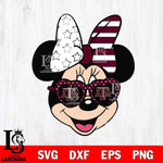 Texas A M Aggies Minnie Mouse Love Svg Eps Dxf Png File, NCAA svg, Digital Download, Instant Download