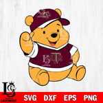 Texas A M Aggies Pooh Bear Svg Eps Dxf Png File, NCAA svg, Digital Download, Instant Download