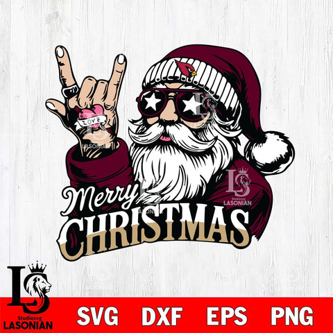 Texas A M Aggies Rock Santa Claus Football Svg dxf eps png pdf file,NCAA svg,Digital Download,Cricut file