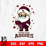 Texas A M Aggies Santa Claus Coffe Svg dxf eps png pdf file,NCAA svg,Digital Download,Cricut file