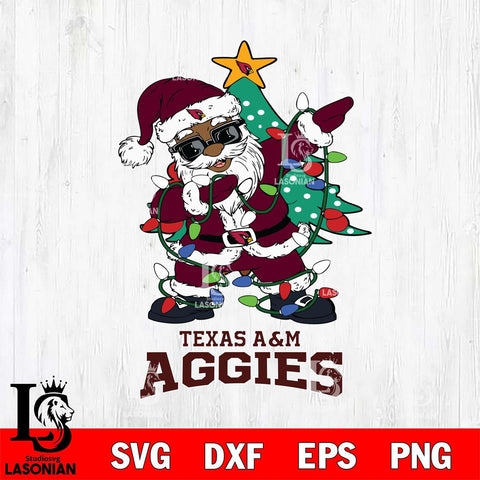 Texas A M Aggies Santa Claus Ugly Christmas Svg dxf eps png pdf file,NCAA svg,Digital Download,Cricut file
