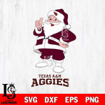 Texas A M Aggies Santa claus Svg dxf eps png pdf file,NCAA svg,Digital Download,Cricut file