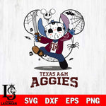 Texas A&M Aggies Stitch jason voorhees Halloween Svg Eps Dxf Png File, Digital Download, Instant Download