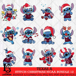 Texas A Stitch Christmas NCAA Bundle 12 Svg Eps Dxf Png File, Digital Download, Instant Download