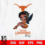 Texas Longhorns Beauty Black Fairy Betty Boop, Svg Eps Dxf Png File, Digital Download