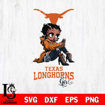 Texas Longhorns Beauty Black Fan Girl Football, Svg Eps Dxf Png File, Digital Download