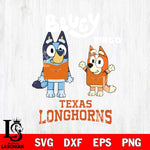 Texas Longhorns Bluey & Bingo 4 Svg Eps Dxf Png File, NCAA svg, Digital Download, Instant Download