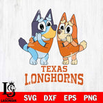 Texas Longhorns Bluey & Bingo 5 Svg Eps Dxf Png File, NCAA svg, Digital Download, Instant Download