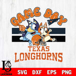 Texas Longhorns Bluey & Bingo 9 Svg Eps Dxf Png File, NCAA svg, Digital Download, Instant Download