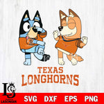 Texas Longhorns Bluey Chilli Sport Svg Eps Dxf Png File, Digital Download, Instant Download