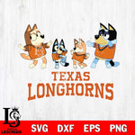 Texas Longhorns Bluey Dance Squats Svg Eps Dxf Png File, Digital Download, Instant Download