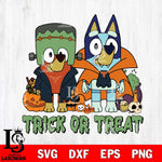 Texas Longhorns Bluey Halloween Trick or Treat Svg Eps Dxf Png File, Digital Download, Instant Download