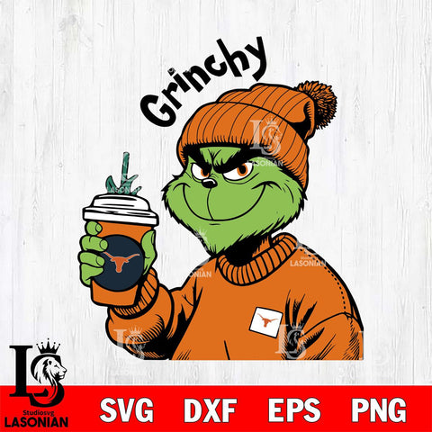 Texas Longhorns Boujee Grinch 10 Svg Eps Dxf Png File, Digital Download, Instant Download