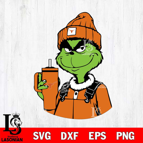 Texas Longhorns Boujee Grinch 2 Svg Eps Dxf Png File, Digital Download, Instant Download