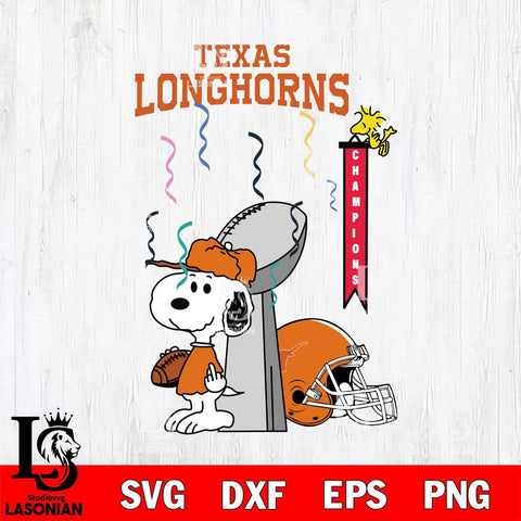 Texas Longhorns Charlie Brown and Snoopy Super Bowl Svg Eps Dxf Png File, NCAA svg , Digital Download , Instant Download, Cricut File