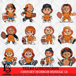 Texas Longhorns Chucky Horror Bundle 12 SVG Eps Dxf Png File, Bundle NCAA svg, Digital Download, Instant Download