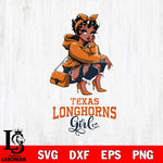 Texas Longhorns Fashion Black Fan Girl Betty Boop, Svg Eps Dxf Png File, Digital Download