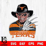 Texas Longhorns Freddy Krueger Horror Halloween Svg Eps Dxf Png File, NCAA svg, Digital Download, Instant Download