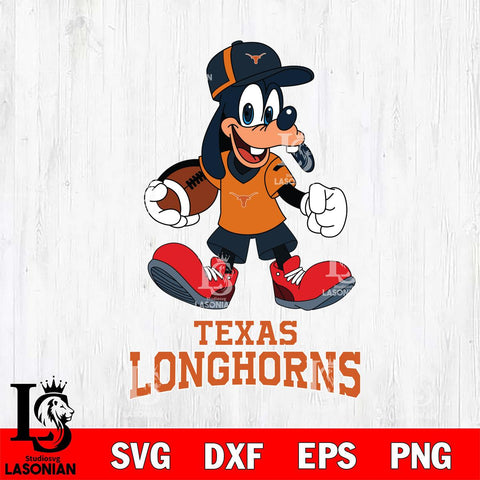 Texas Longhorns Goofy Football Player SVG DXF EPS PNG FILE,NCAA svg ,Football Digital Download,Instant Download, Silhouette