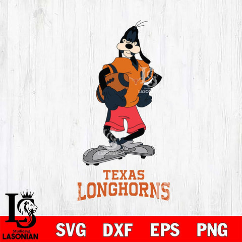 Texas Longhorns Goofy Player SVG DXF EPS PNG FILE,NCAA svg ,Football Digital Download,Instant Download, Silhouette
