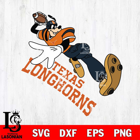 Texas Longhorns Goofy rugby player SVG DXF EPS PNG FILE,NCAA svg ,Football Digital Download,Instant Download, Silhouette
