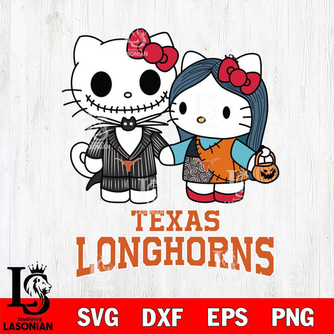 Texas Longhorns Hello Kitty Horror 11 Svg Eps Dxf Png File, Digital Download