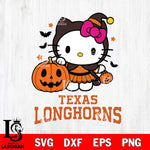 Texas Longhorns Hello Kitty Horror 1 Svg Eps Dxf Png File, Digital Download