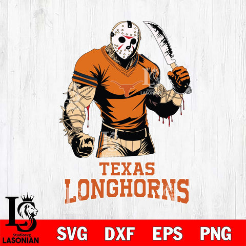 Texas Longhorns Jason Voorhees Svg Eps Dxf Png File, Digital Download