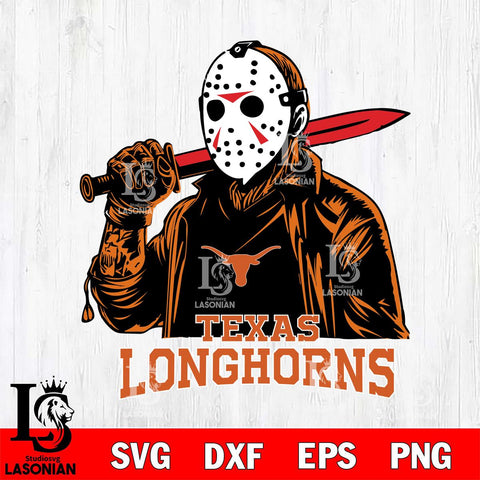 Texas Longhorns Jason Voorhees Horror 12 Svg Eps Dxf Png File, NCAA svg, Digital Download, Instant Download