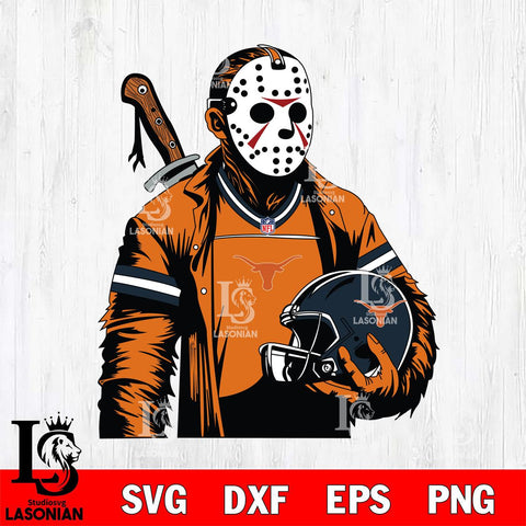 Texas Longhorns Jason Voorhees Horror 2 Svg Eps Dxf Png File, NCAA svg, Digital Download, Instant Download