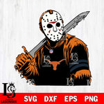 Texas Longhorns Jason Voorhees Horror 7 Svg Eps Dxf Png File, NCAA svg, Digital Download, Instant Download