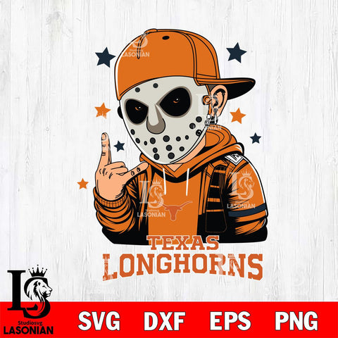 Texas Longhorns Jason Voorhees Horror 9 Svg Eps Dxf Png File, NCAA svg, Digital Download, Instant Download