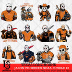 Texas Longhorns Jason Voorhees Horror Bundle 12 SVG Eps Dxf Png File, bundle NCAA svg, Digital Download, Instant Download