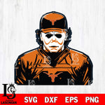 Texas Longhorns Michael Myers Horror Halloween Svg Eps Dxf Png File, NCAA svg, Digital Download, Instant Download