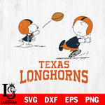 Texas Longhorns Peanuts play football SVG DXF EPS PNG FILE,Snoopy File Cut, NCAA Digital Download,Instant Download,Christmas Silhouette