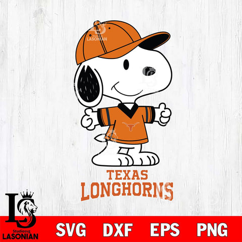 Texas Longhorns Snoopy football SVG DXF EPS PNG FILE,Snoopy File Cut, NCAA Digital Download,Instant Download,Christmas Silhouette