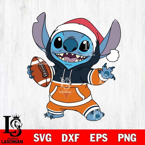 Texas Longhorns Stitch Football Christmas File Cut, NCAA SVG DXF EPS PNG FILE, Digital Download , Criucut , Silhouette