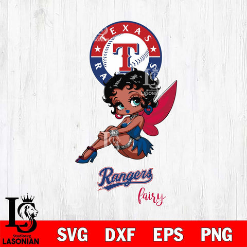 Texas Rangers Beauty Black Fairy Betty Boop