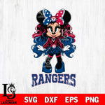Texas Rangers Beauty Minnie Mouse Svg Eps Dxf Png File, Digital Download, Instant Download