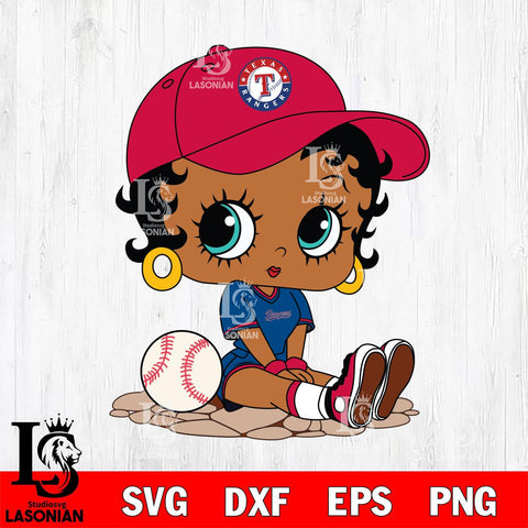 Texas Rangers Betty Boop MLB 9 Svg Eps Dxf Png File, MLB svg, Digital Download, Instant Download