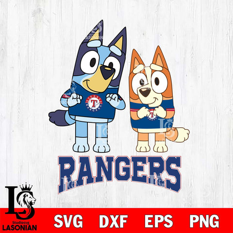 Texas Rangers Bluey & Bingo 6 – lasoniansvg