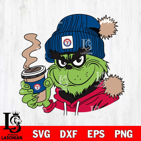 Texas Rangers Boujee Grinch 4 Svg Eps Dxf Png File, Digital Download, Instant Download