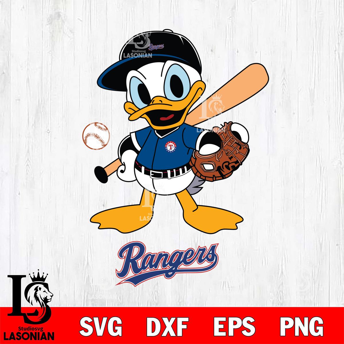 Texas Rangers Donald Duck Baseball – lasoniansvg