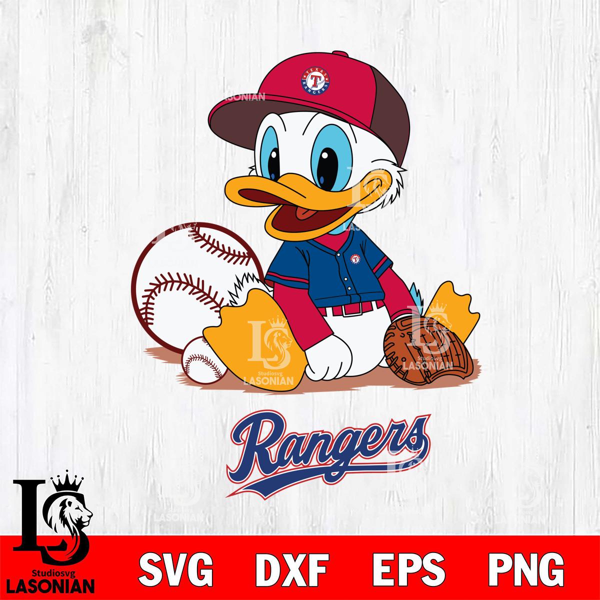 Texas Rangers Donald Duck Baseball Sport – lasoniansvg