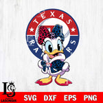 Texas Rangers Fancy Daisy Duck Disney Svg Eps Dxf Png File, Digital Download, Instant Download