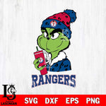 Texas Rangers Grinch Bougie Leopard Svg Eps Dxf Png File, Digital Download, Instant Download