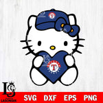 Texas Rangers Hello Kitty sport 4 Svg Eps Dxf Png File, Digital Download, Instant Download