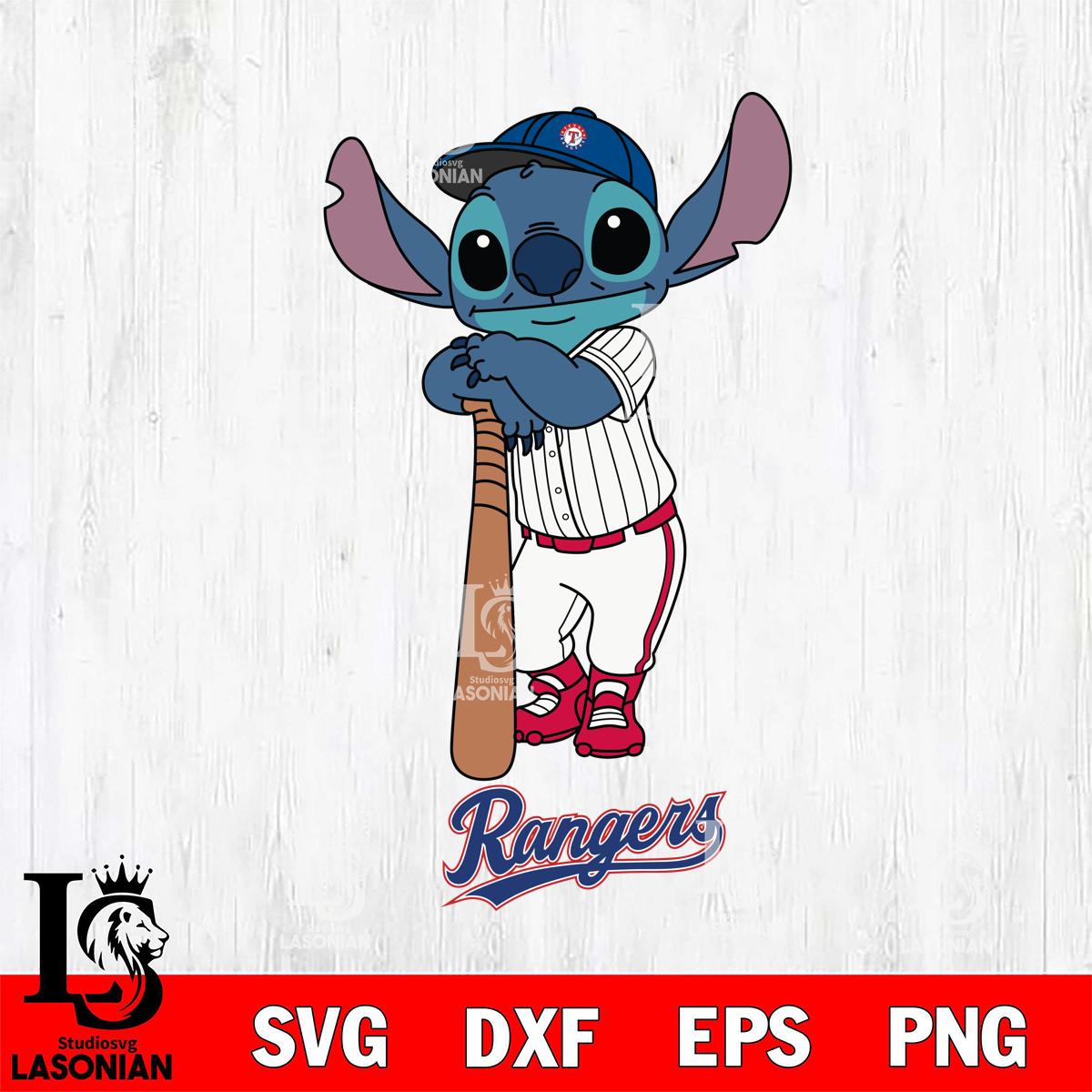 Texas Rangers Stitch Baseball bat – lasoniansvg